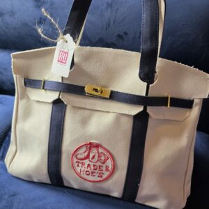 Navy Trade and Hoe's Hand Bag (Canvas Bag with Embroidered Patch)