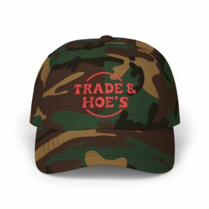 "Trade & Hoe's" Embroidered Vintage Dad Cap (Simple Circle)